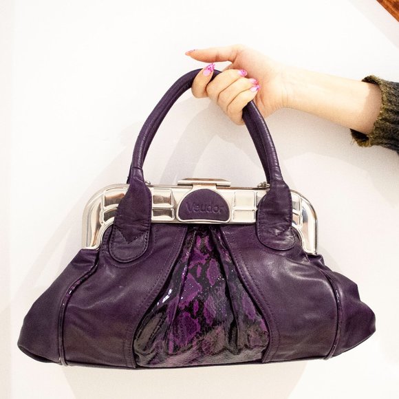 PURPLE SNAKESKIN PURSE - Picture 1 of 5